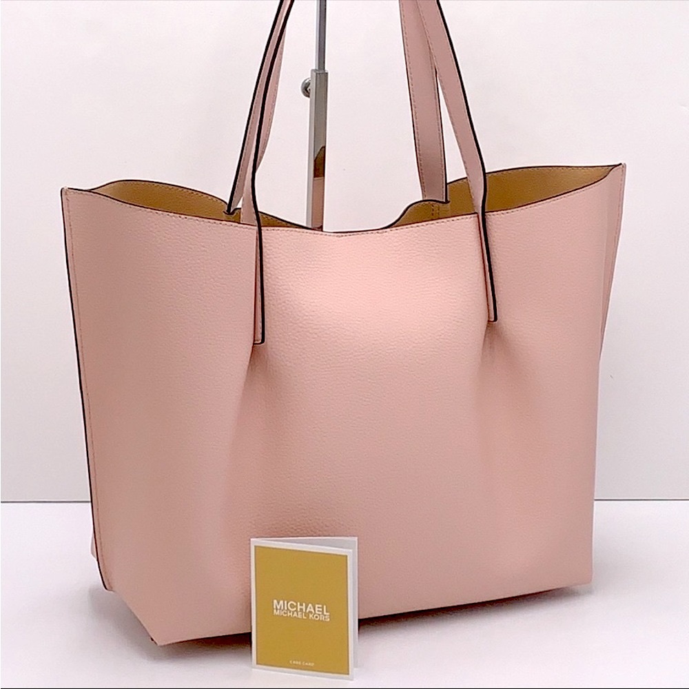 NWT MICHAEL KORS EMILIA LARGE EAST WEST TOTE BAG POWDER BLUSH COLOR - Picture 6 of 11